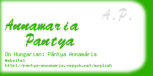 annamaria pantya business card